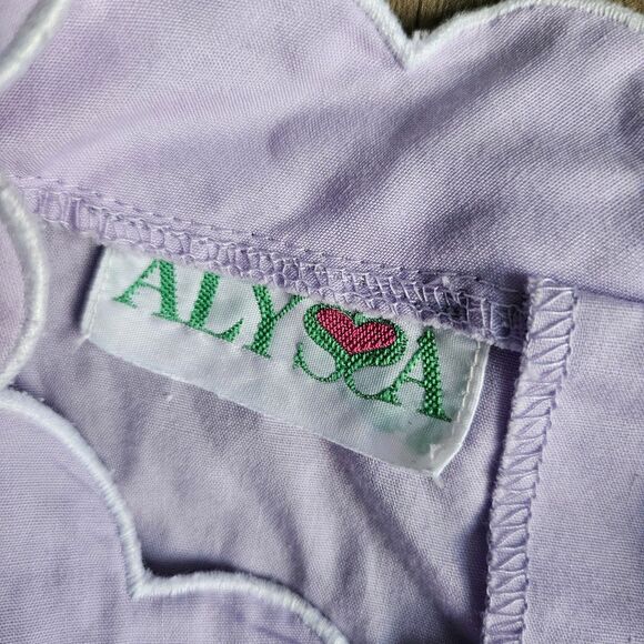 Vintage Alyssa Purple Dress & Matching Top Set Girls Size 7T - Picture 5 of 8